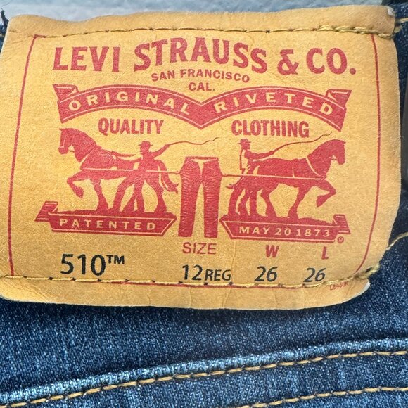 Levi's 510 Skinny Jeans Girl's Size 12R - Picture 6 of 9